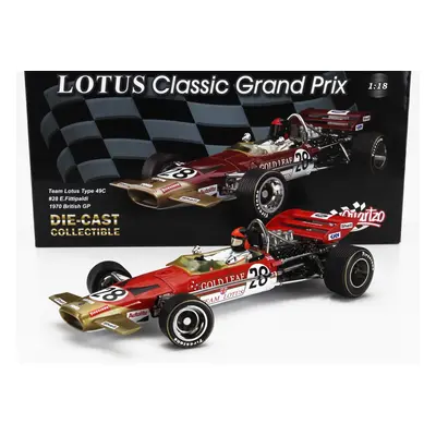 Quartzo Lotus F1 49c Ford Team Lotus N 28 British Gp 1970 Emerson Fittipaldi 1:18 Červená Bílá