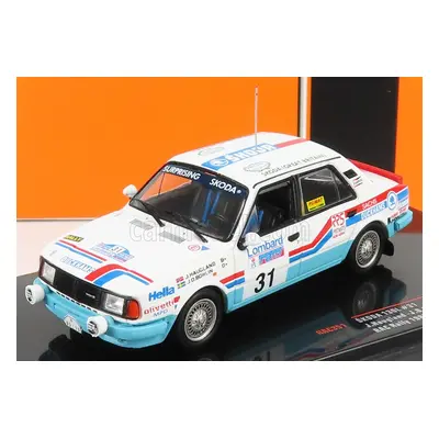 Ixo-models Škoda 130l N 31 Rally Rac Lombard 1987 J.haugland - J.o.bohlin 1:43 Bílá Světle Modrá