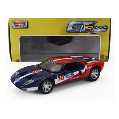 Motor-max Ford usa Gt N 58 Racing 2004 1:24 Modrá Bílá Červená