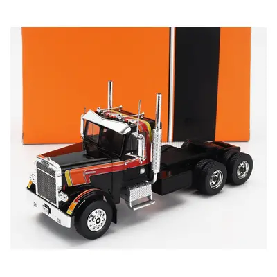 Ixo-models Freightliner Flc 120 64t Tractor Truck 3-assi 1977 1:43 Černá Červená Oranžová