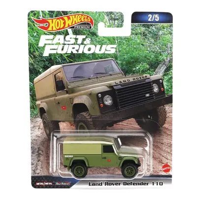 Mattel hot wheels Land rover Defender 110 1999 - Fast & Furious 1:64 Vojenská Zelená