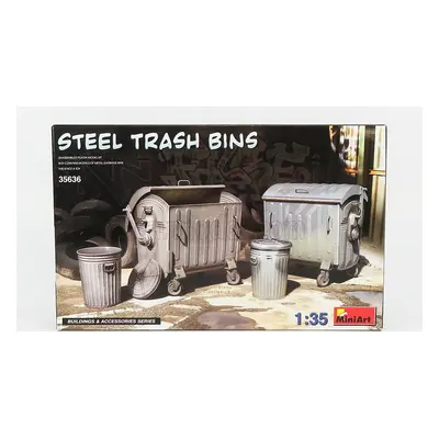 Miniart Accessories Steel Trash Bins 1:35 /