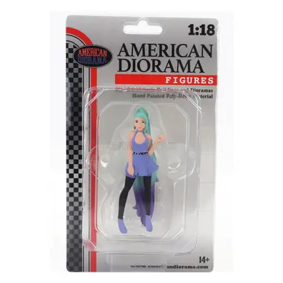 American diorama Figures Cosplay Girl 4 1:18 Modrá Zelená