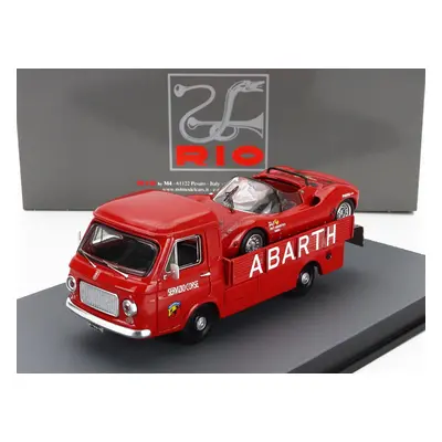 Rio-models Fiat 241 Assistenza Abarth Corse Car Transporter 1970 With Fiat Abarth 1000sp Spider 