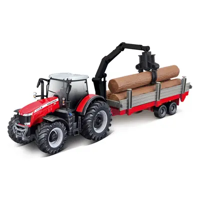 Bburago Massey Ferguson 8740S se dřevem