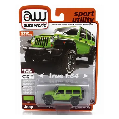 Autoworld Jeep Wrangler Unlimited 2013 1:64 Zelená