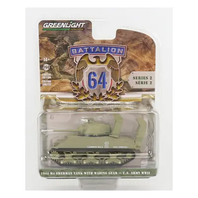 Greenlight Tank M4 Sherman Usa Army World War Ii 1944 1:64 Vojenský Písek