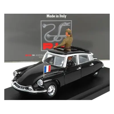 Rio-models Citroen Ds19 Cabriolet With General De Gaulle And Driver Figure 1960 1:43 Black