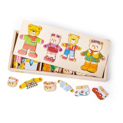 Bigjigs Toys Oblékací puzzle Medvědí rodinka