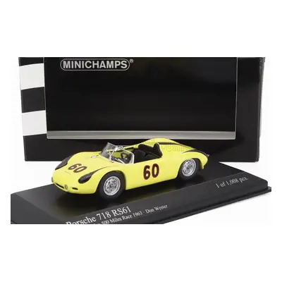 Minichamps Porsche 718 Rs61 Spider N 60 Roar America 500 Miles 1963 Don Wester 1:43 Žlutá