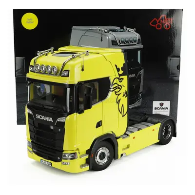 Nzg Scania S730 V8 Tractor Truck 2-assi With Vabis Logo 2017 1:18 Žlutá