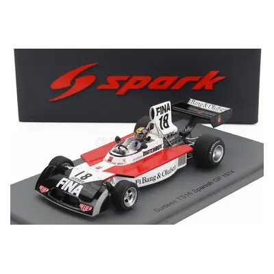 Spark-model Surtees F1 Ts16 N 18 Spanish Gp 1974 Carlos Pace 1:43 Bílá Červená Černá