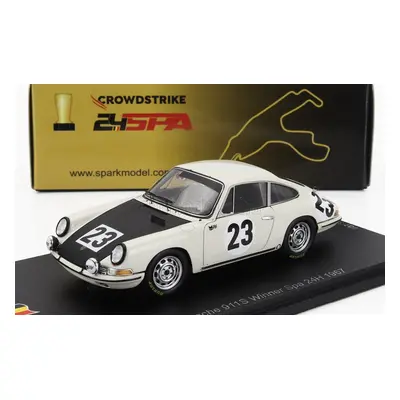 Spark-model Porsche 911 Coupe N 23 Winner 24h Spa 1967 Jean Pierre Gaban - Pedro 1:43 Bílá Černá