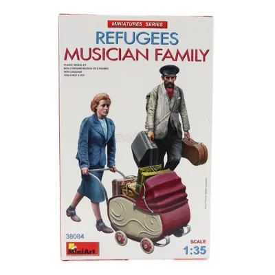 Miniart Figures Refugees Musician Family 1:35 /