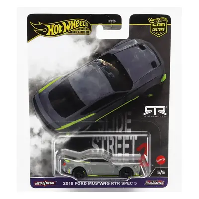 Mattel hot wheels Ford usa Mustang Rtr Spec 5 Coupe 2018 1:64 Šedá Žlutá