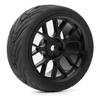 Spec T CS Wheel Offset 3 Black w/Tire 4ks pro 1/10 Silniční