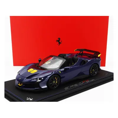 Bbr-models Ferrari Sf90 Xx Stradale Spider 2024 - Con Vetrina - With Showcase 1:18 Blu Elettrico