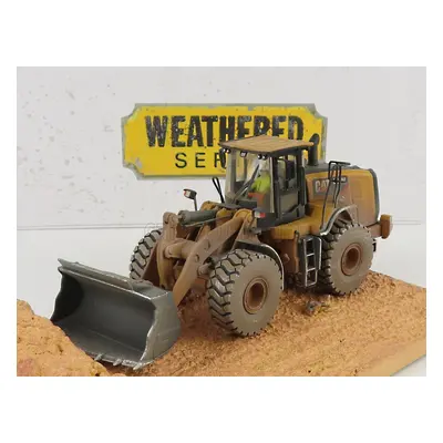 Dm-models Caterpillar Cat966m Ruspa Gommata - Scraper Tractor Weathered Medium Wheel Loader 1:50