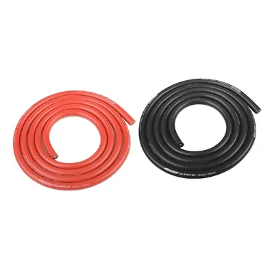 Silikonový kabel 5,5qmm, 10AWG, 2x1metr, černý a červený