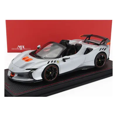 Mr-models Ferrari Sf90 Xx Stradale Spider 2024 - Con Vetrina - With Showcase 1:18 Bianco Artico 