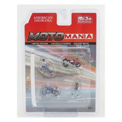 American diorama Accessories Set Moto Mania 1 - 2x Motorcycle + 2x Figure 1:64 Různé