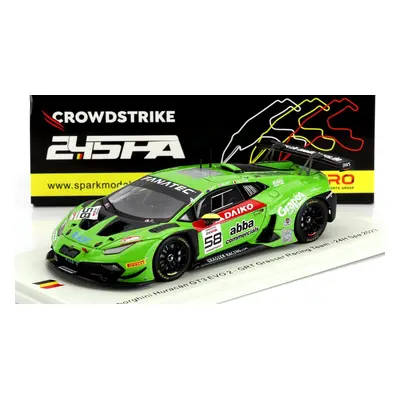 Spark-model Lamborghini Huracan Gt3 Evo 2 Team Grasser Racing 24h Spa 2023 F.crestani - S.neary 