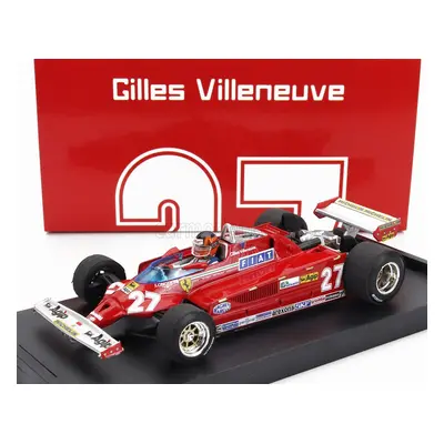 Brumm Ferrari F1 126ck Turbo N 27 Italy Gp 1981 Gilles Villeneuve - With Driver Figure 1:43 Red