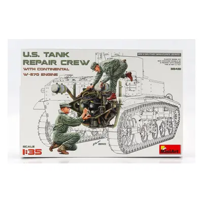 Miniart Figures Tank Repair Crew With Engine 1945 1:35 /