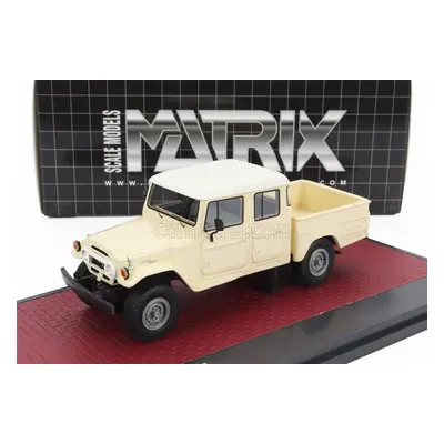 Matrix scale models Toyota Hj45 Land Cruiser Crew Cab Pick-up 1979 1:43 Krémově Bílá