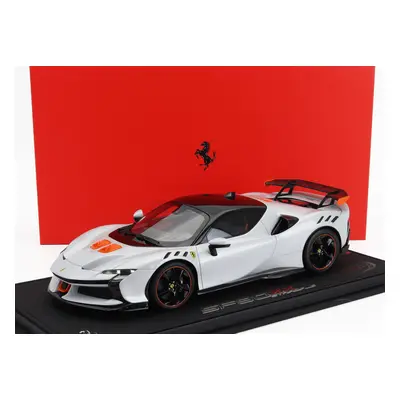 Bbr-models Ferrari Sf90 Xx Stradale 2024 - Con Vetrina - With Showcase 1:18 Bianco Artico - Bílá