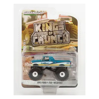 Greenlight Ford usa F-250 Pick-up Bigfoot Monster Truck Wildfoot 1993 1:64 Modrá Bílá