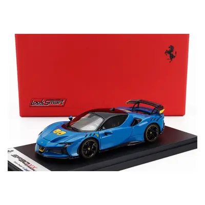 Looksmart Ferrari Sf90 Xx Stradale 2024 1:43 Azzurro Dino - Světle Modrá Černá Žlutá