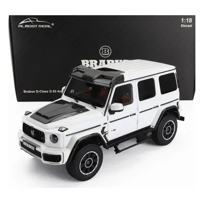 Almost-real Mercedes benz G-class G63 Amg Brabus Biturbo 2023 1:18 Diamantově Bílá