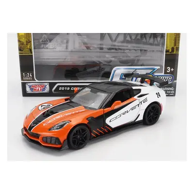 Motor-max Chevrolet Corvette Zr1 N 24 Racing 2019 1:24 Bílá Černá Oranžová