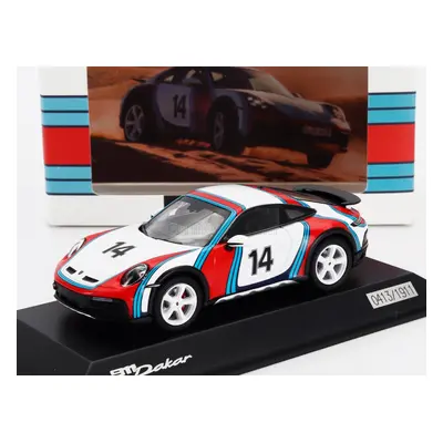 Spark-model Porsche 911 992 Dakar Coupe N 14 Martini Racing Livery 2023 1:43 Bílá Červená Modrá