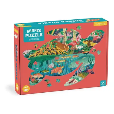 Mudpuppy Puzzle Mokřady ve tvaru želvy 300 dílků