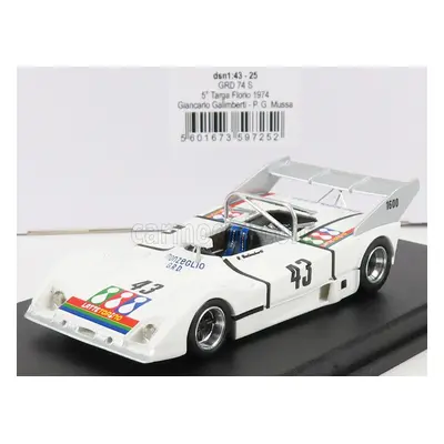 Trofeu GRD S74 N 43 5th Targa Florio 1974 G.galimberti - P.g.mussa 1:43 Bílá