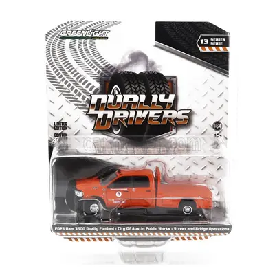 Greenlight Dodge Ram 3500 Double Cabine Pick-up Austin Public Works Texas 2023 1:64 Orange