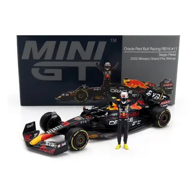 Mini-gt Red bull F1 Rb18 Team Oracle Red Bull Racing N 11 Winner Monaco Gp 2022 Sergio Perez 1: