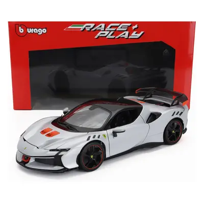 Bburago Ferrari Sf90xx Stradale 2024 1:18 Bianco Artico - Bílá Met Oranžová Černá