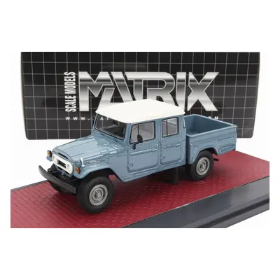 Matrix scale models Toyota Hj45 Land Cruiser Crew Cab Pick-up 1979 1:43 Modrá Šedá Bílá