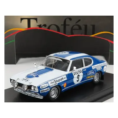 Trofeu Ford england Capri 2600 Rs N 9 Rally Australia 1972 D.mckay - G.connelly 1:43 Bílá Modrá