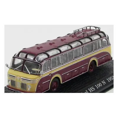 Edicola Henschel Hs100n Autobus 1953 - Damage Display Box 1:72 Bordeaux Cream