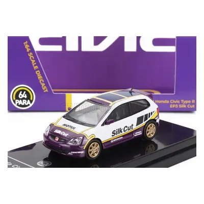 Paragon-models Honda Civic Type R Ep3 Silk Cut Racing 2001 1:64 Bílá Fialová