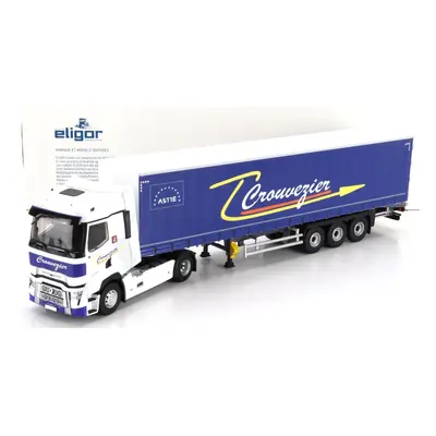 Eligor Renault T520 Truck Telonato Crouvezier Transports 2021 1:43 Bílá Modrá