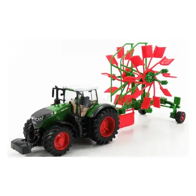 Bburago Fendt Vario 1050 Tractor With Whirl Rake Trailer 2016 1:50 Zelená Šedá Červená