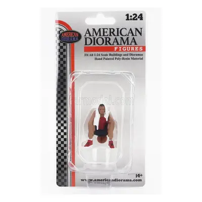 American diorama Figures Man Basketball 1:24 Růžová Červená Černá