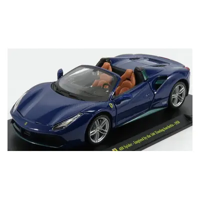 Edicola Ferrari 488 Spider 2015 - Inspired By The 166 Touring Barchetta - Con Vetrina - With Sho