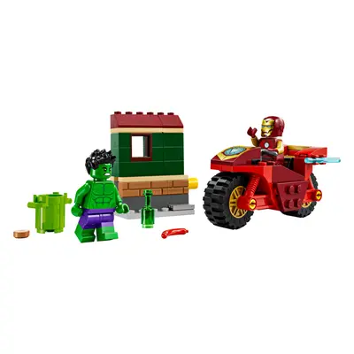 LEGO Marvel - Iron Man s motorkou a Hulk