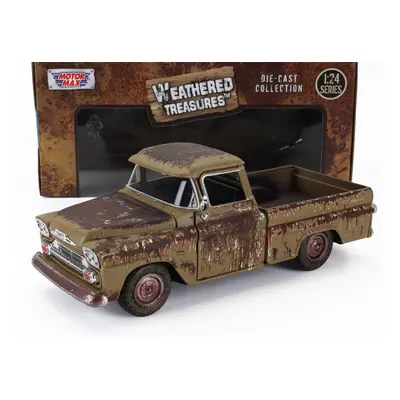 Motor-max Chevrolet Apache Pick-up Fleetside Weathered Treasure 1958 1:24 Ruggine - Rust